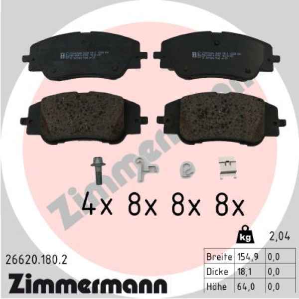 Zimmermann Bremsbeläge für OPEL CORSA F (P2JO) vorne