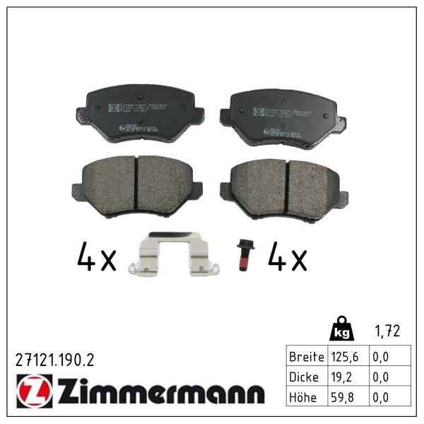 Zimmermann Brake pads for OPEL FRONTERA (OV24) front