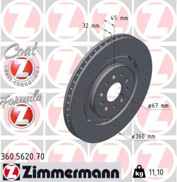 Zimmermann Brake Disc for MASERATI GHIBLI III (M157) front