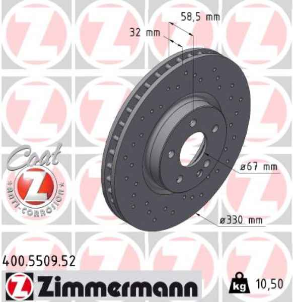 Zimmermann Sport Brake Disc for MERCEDES-BENZ V-KLASSE (W447) front