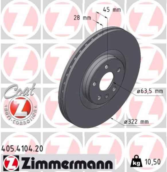 Zimmermann Brake Disc for SMART #3 front