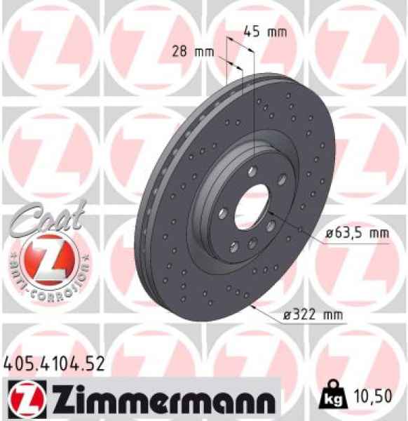 Zimmermann Sport Brake Disc for SMART #3 front
