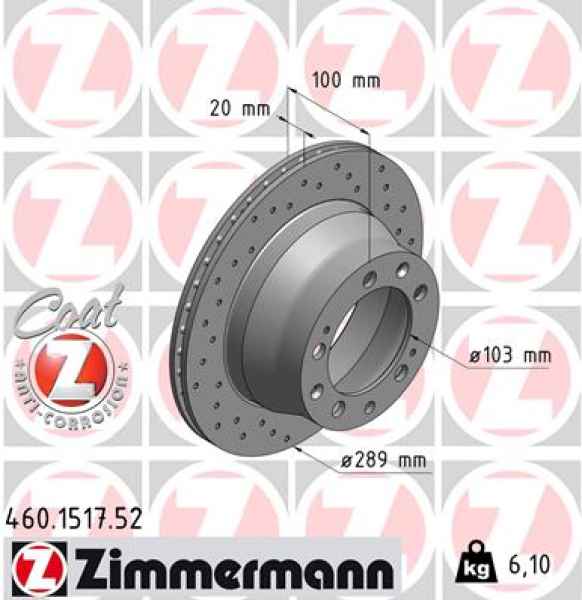 Zimmermann Sport Brake Disc for PORSCHE 944 rear
